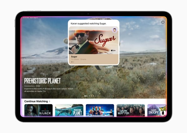 An iPad open to the TV app using the enhanced Siri coming in Apple Intelligence