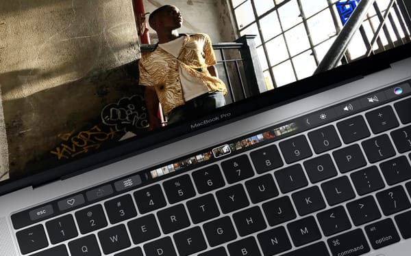 A picture of the TouchBar on a 2016 13" MacBook Pro